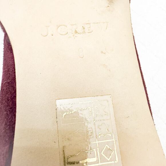 J. Crew Burgundy Dark Red Pointy Toe D'Orsday Flat Size 8 - Picture 3 of 6
